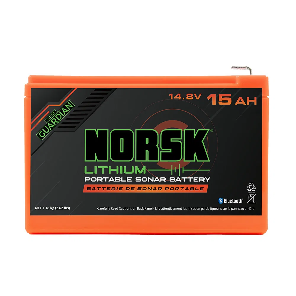 B14015C – NORSK INC Battery, Portable Sonar 14 Volt Spade Top Terminal Lithium-Ion (NMC) 5.94 Inch Length 2.56 Inch W...